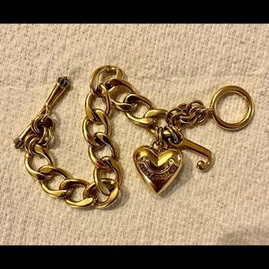 Juicy Couture Bracelet with classic puff heart and “J”, see pic 7.25” long